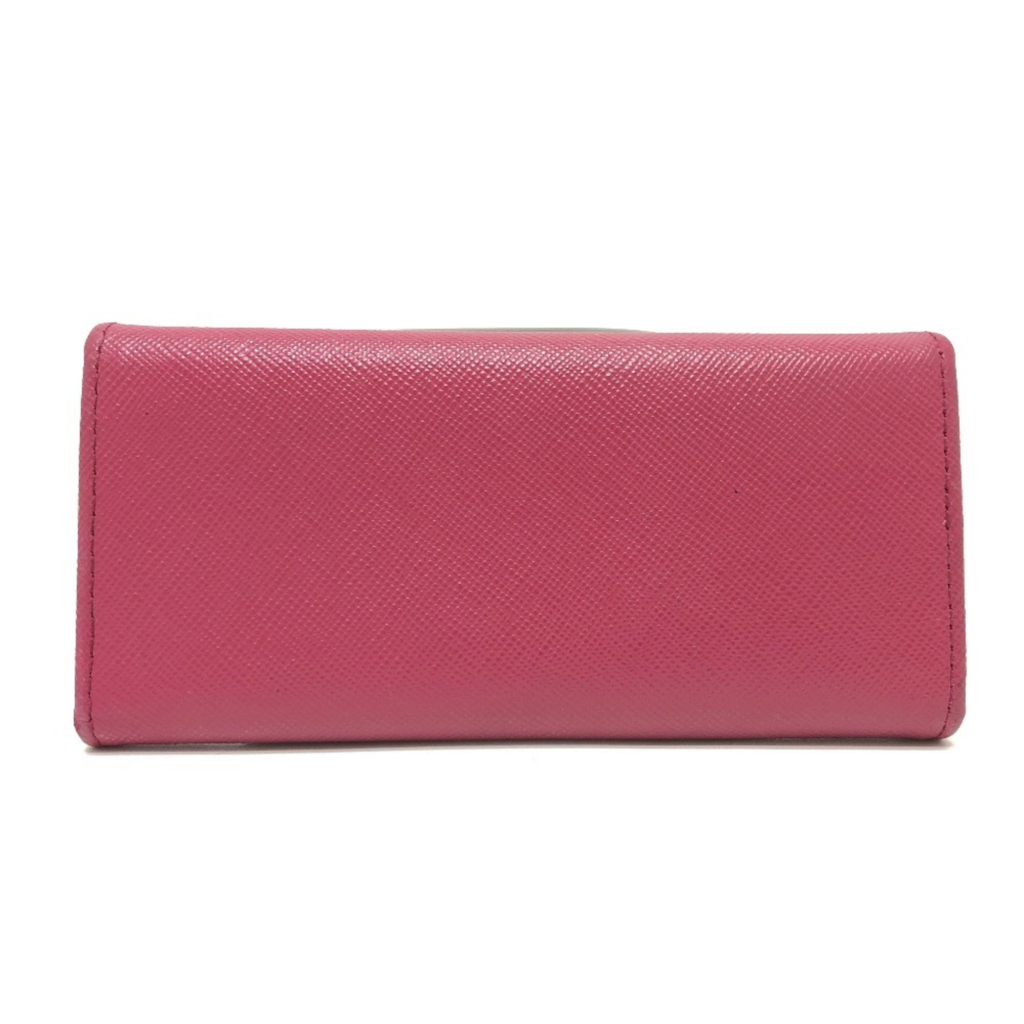 PRADA 1M0223 6-ring key case in Saffiano leather for women, pink