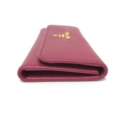 PRADA 1M0223 6-ring key case in Saffiano leather for women, pink