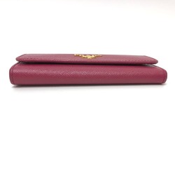 PRADA 1M0223 6-ring key case in Saffiano leather for women, pink