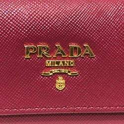 PRADA 1M0223 6-ring key case in Saffiano leather for women, pink