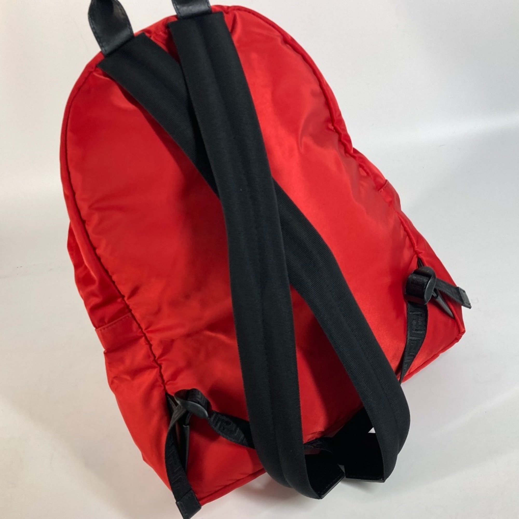 VERSACE Versace Bicolor Backpack Rucksack Nylon Women's Red