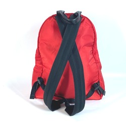 VERSACE Versace Bicolor Backpack Rucksack Nylon Women's Red