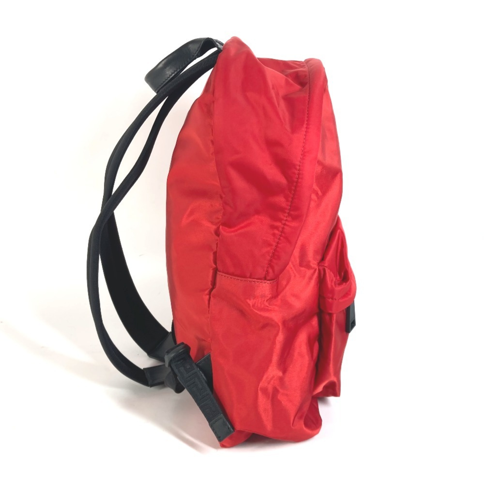 VERSACE Versace Bicolor Backpack Rucksack Nylon Women's Red