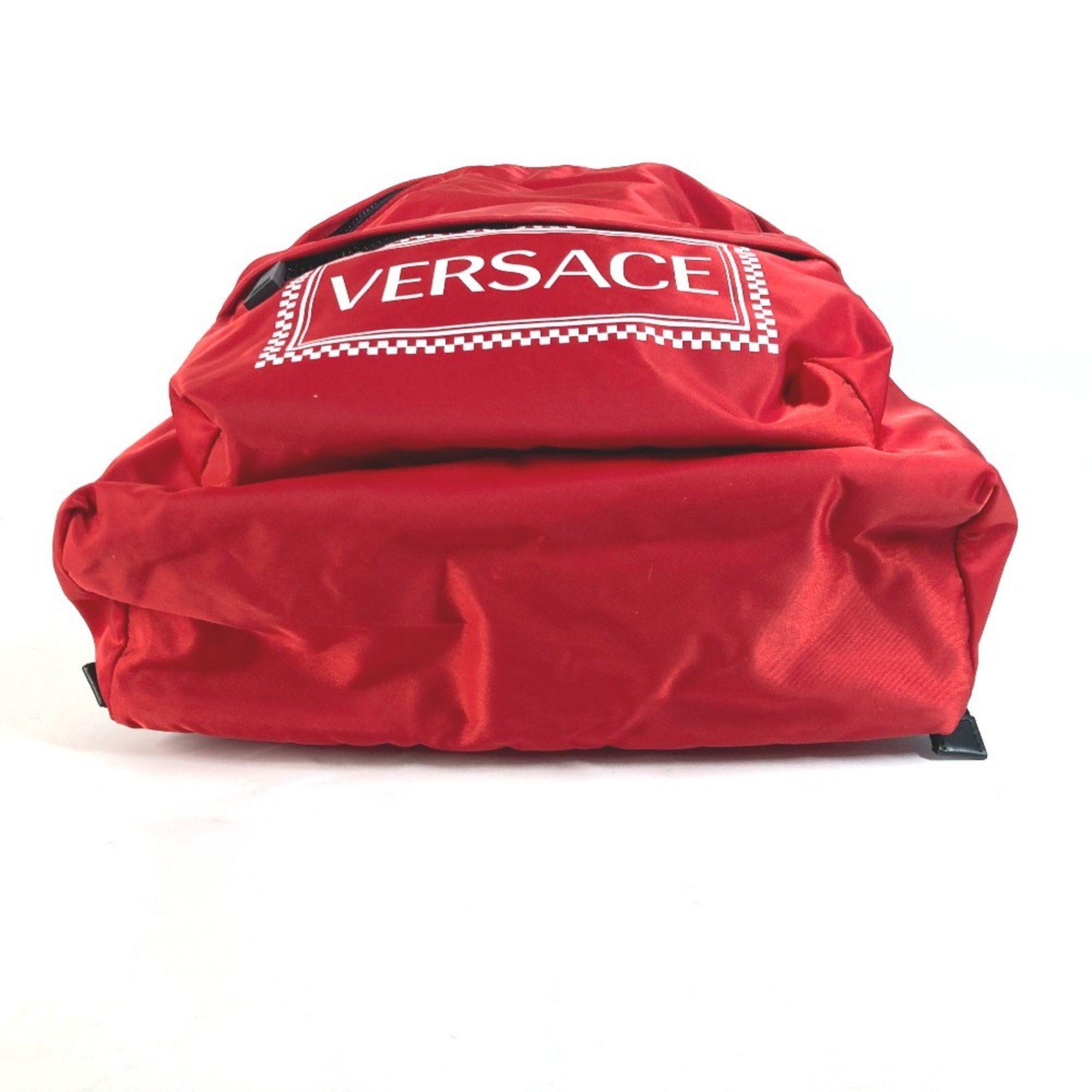 VERSACE Versace Bicolor Backpack Rucksack Nylon Women's Red