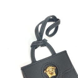 VERSACE Medusa Bag Charm Leather Women's Black