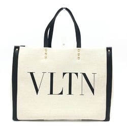 VALENTINO WW2B0D21 Rockstud Tote Bag Canvas Leather Women's Grey