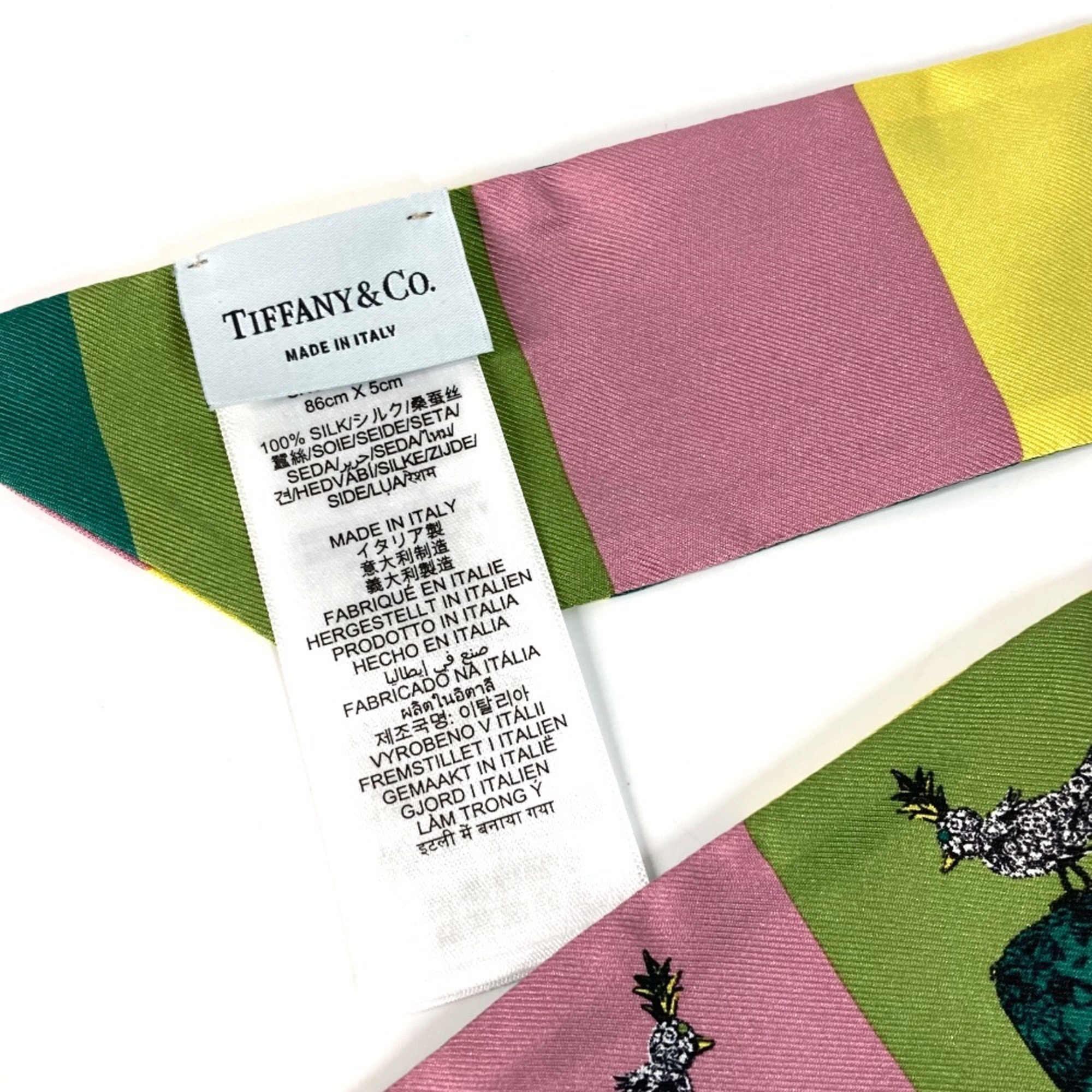 TIFFANY&Co. 72020936 Bird on a Rock Ribbon Scarf Bandeau Silk Women's Multicolor