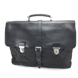 PRADA V122 Bag Handbag Nylon Leather Men's Black