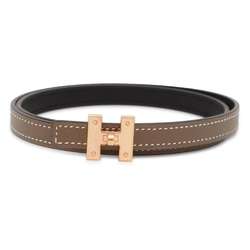 Hermes Belt H Etoupe Black Epson Swift Size 70 HERMES