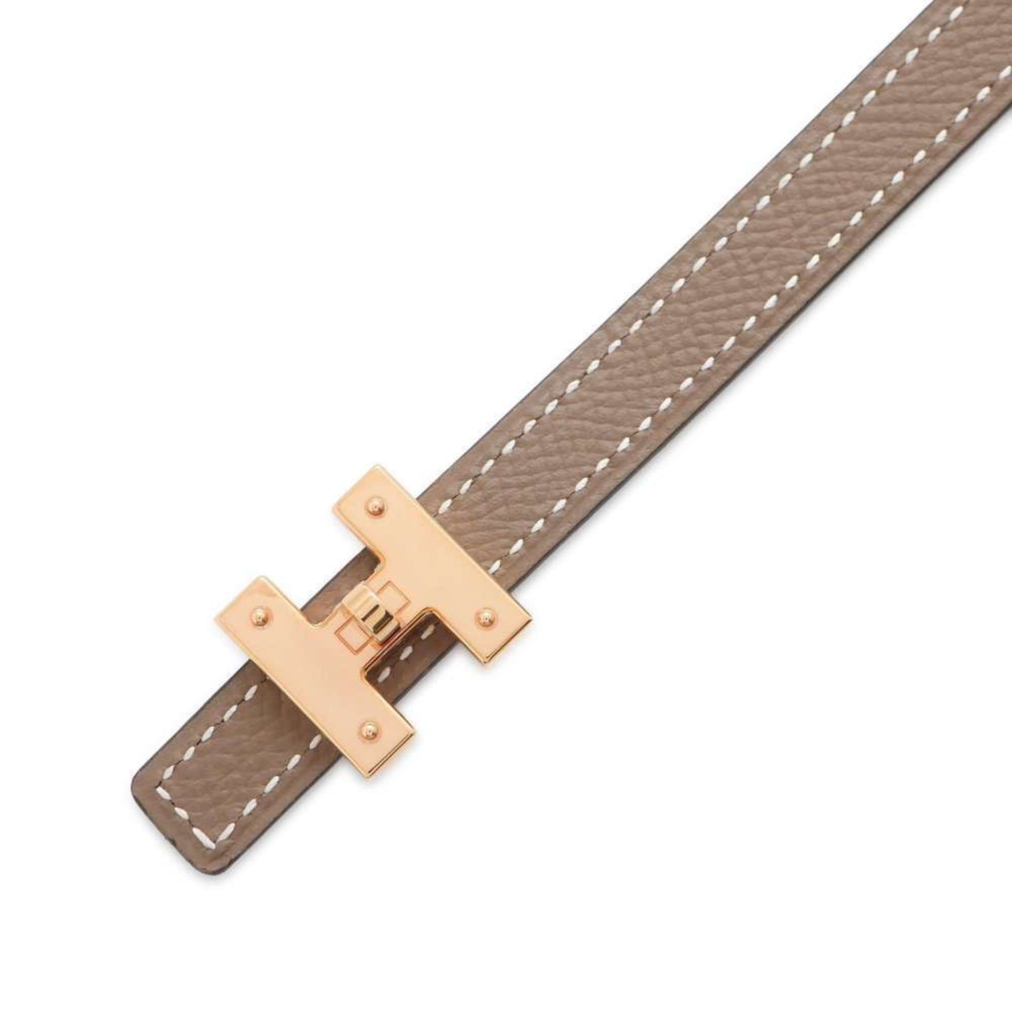 Hermes Belt H Etoupe Black Epson Swift Size 70 HERMES