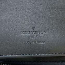 Louis Vuitton Long Wallet Aerogram Leather Zipper Vertical M81767 LOUIS VUITTON Black