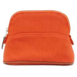 Hermes Pouch Bolide Orange Canvas HERMES