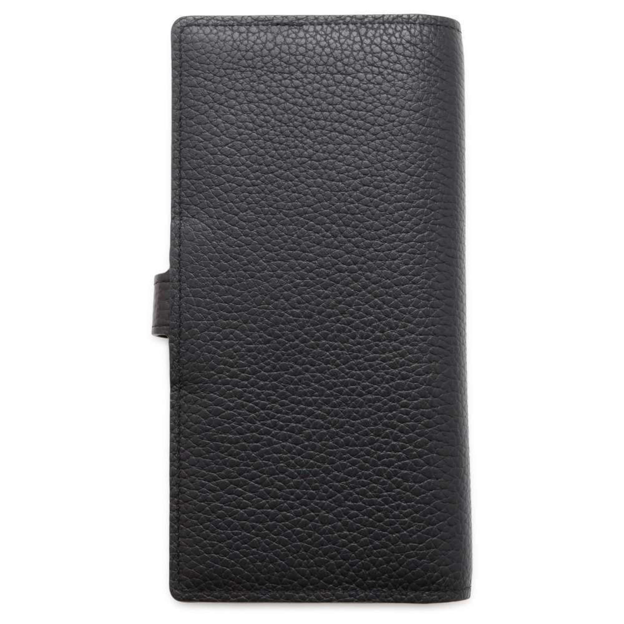 Louis Vuitton Long Wallet LV Vertical Taurillon Leather M81330 LOUIS VUITTON Black