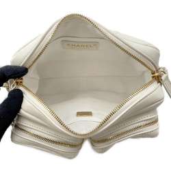 CHANEL Shoulder Bag Matelasse Coco Mark Small Camera AS2923 CAHNEL White