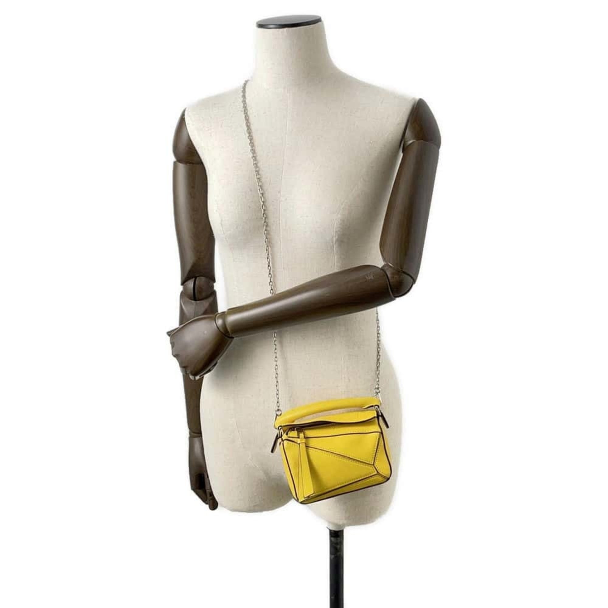 LOEWE Shoulder Bag Puzzle Nano A510U98X01 Pochette 2way Handbag