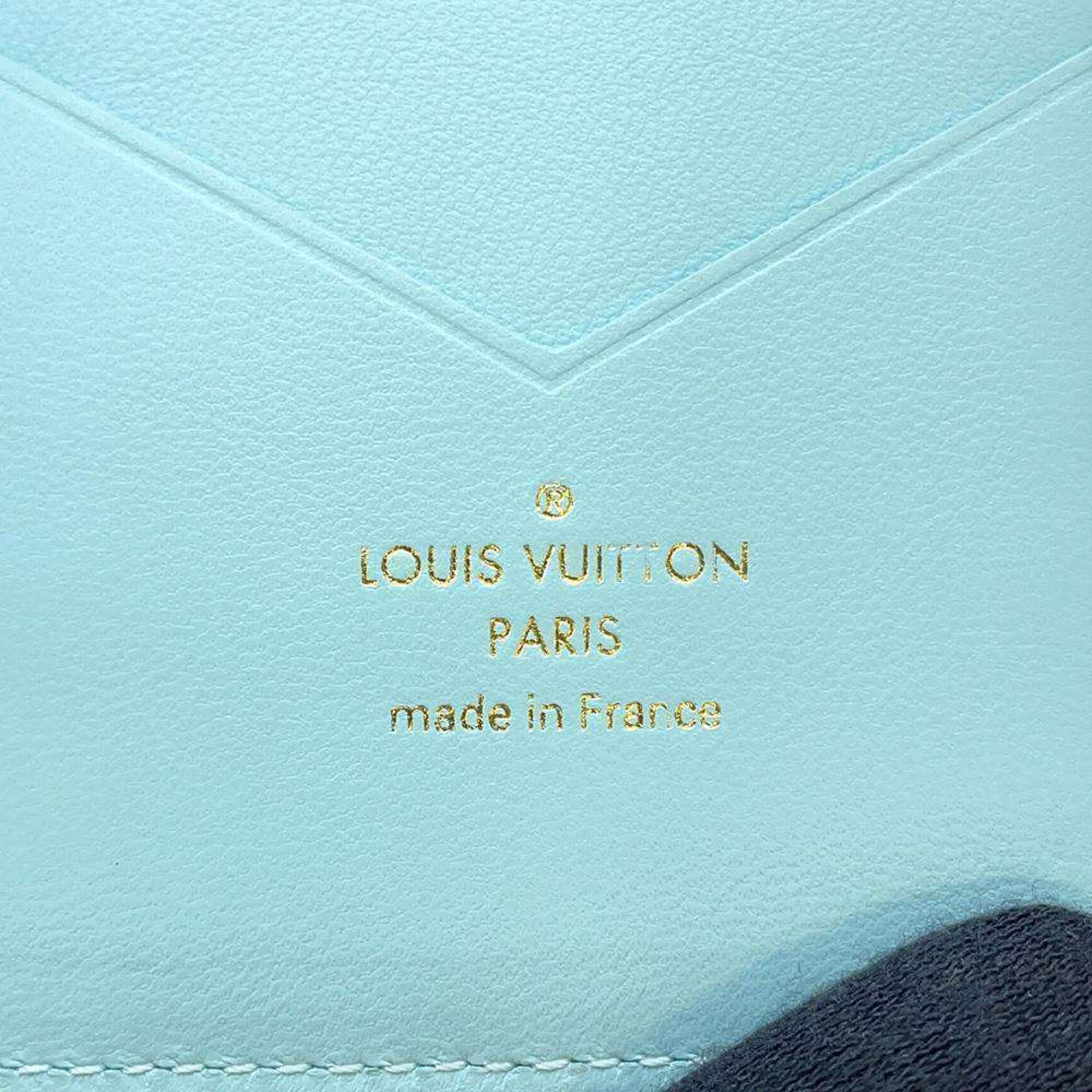 Louis Vuitton Bi-fold Wallet LV Vertical Compact Taurillon Leather M82198 LOUIS VUITTON