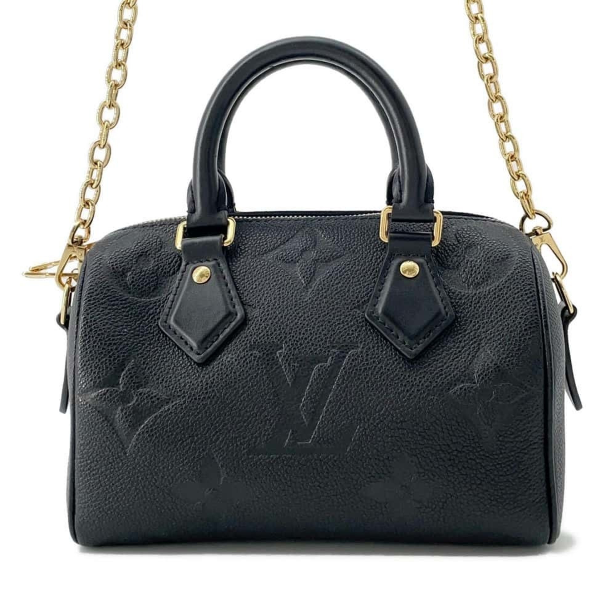 Louis Vuitton Handbag Monogram Empreinte Speedy Bandouliere 20 M58953 Shoulder Black