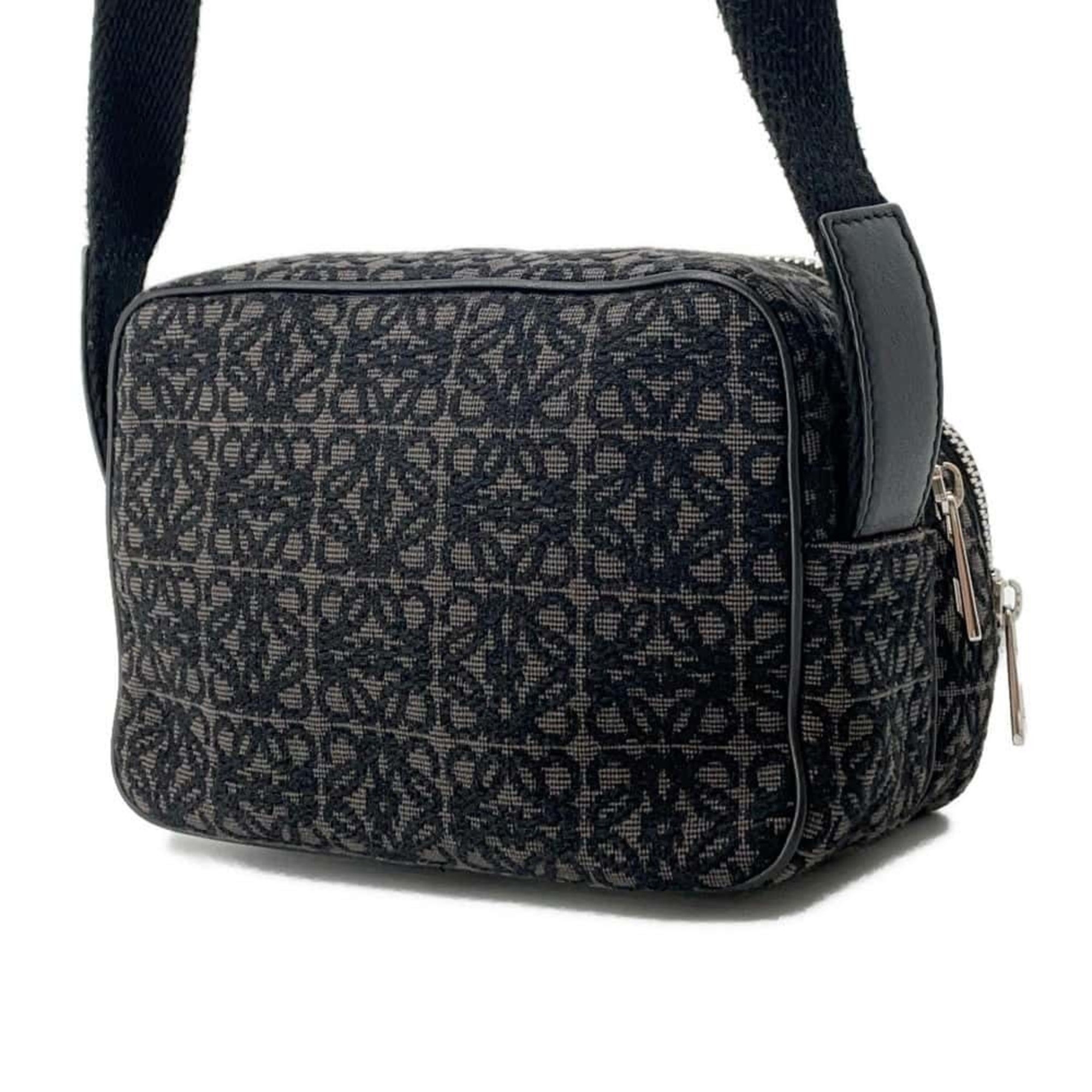 LOEWE Shoulder Bag Anagram Canvas B604Z80X01 Black