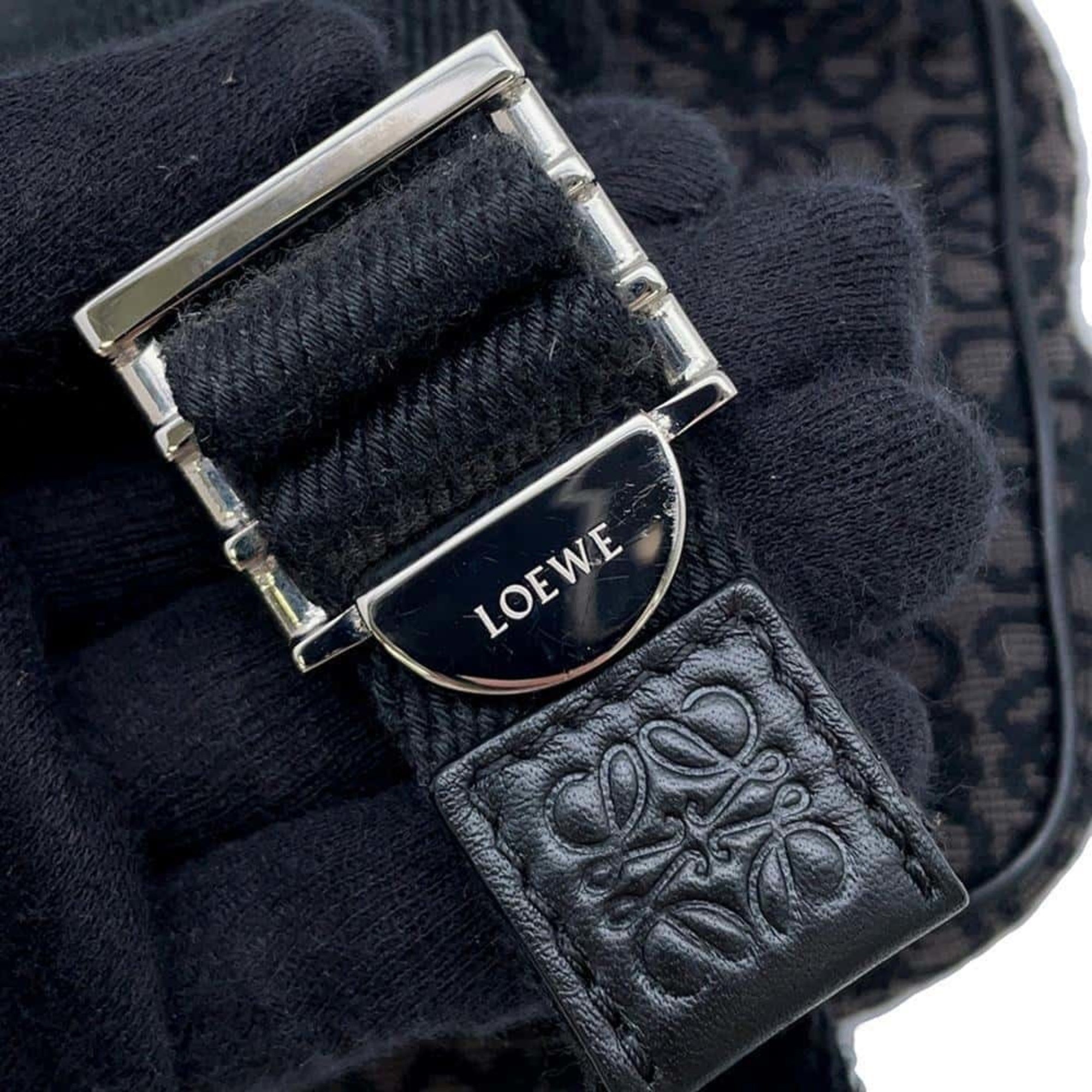 LOEWE Shoulder Bag Anagram Canvas B604Z80X01 Black