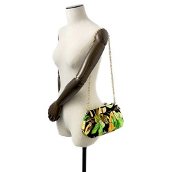 Fendi Chain Shoulder Bag Peekaboo Click Small Velour 8BP118 FENDI Floral Clutch