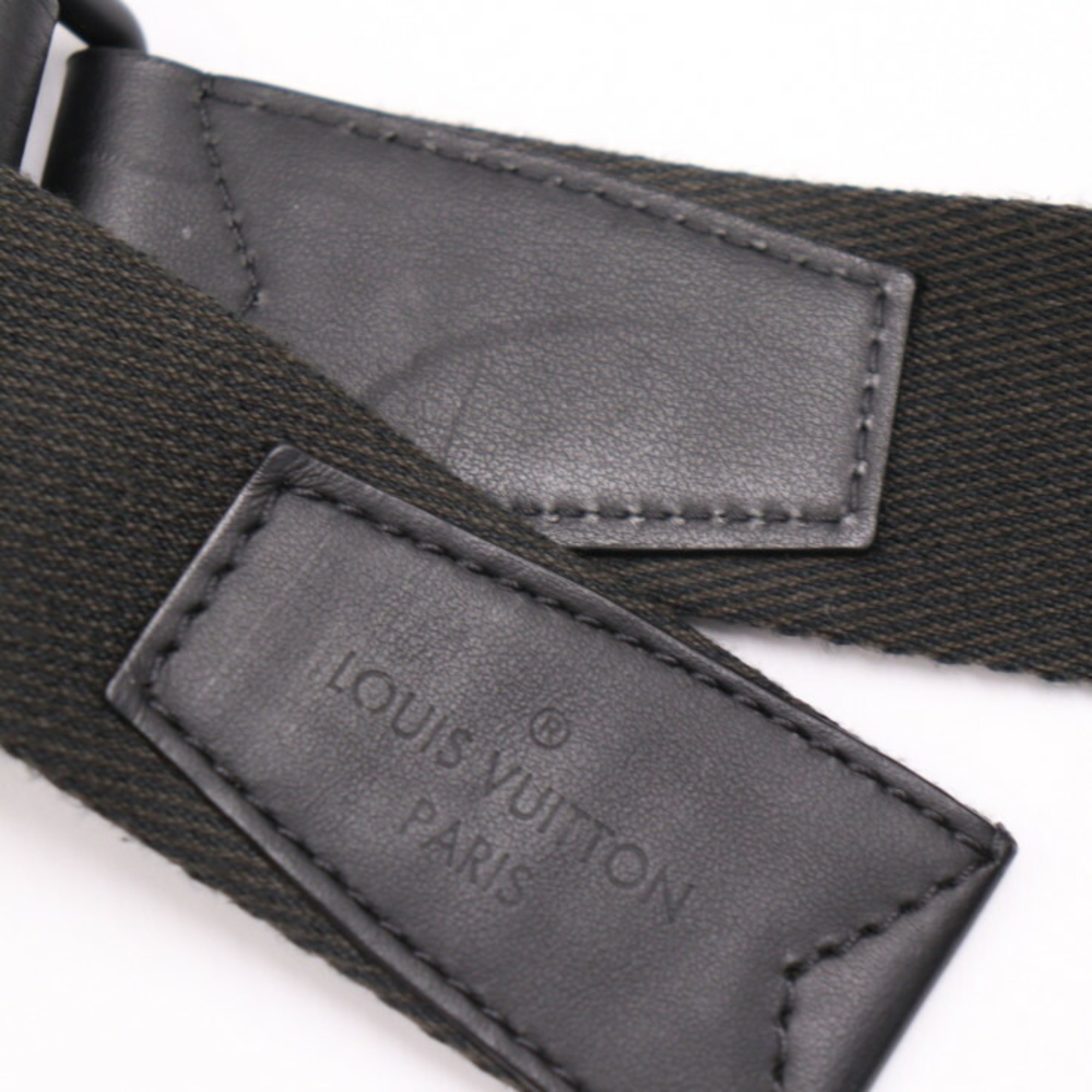 LOUIS VUITTON Louis Vuitton Take Off Sling Body Bag M57081 Grained Leather Noir Black LV Waist