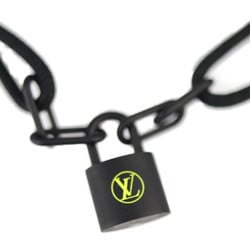 LOUIS VUITTON Louis Vuitton Bracelet Silver Lockit Virgil Abloh Q05270 Titanium Recycled Nylon Noir Profond