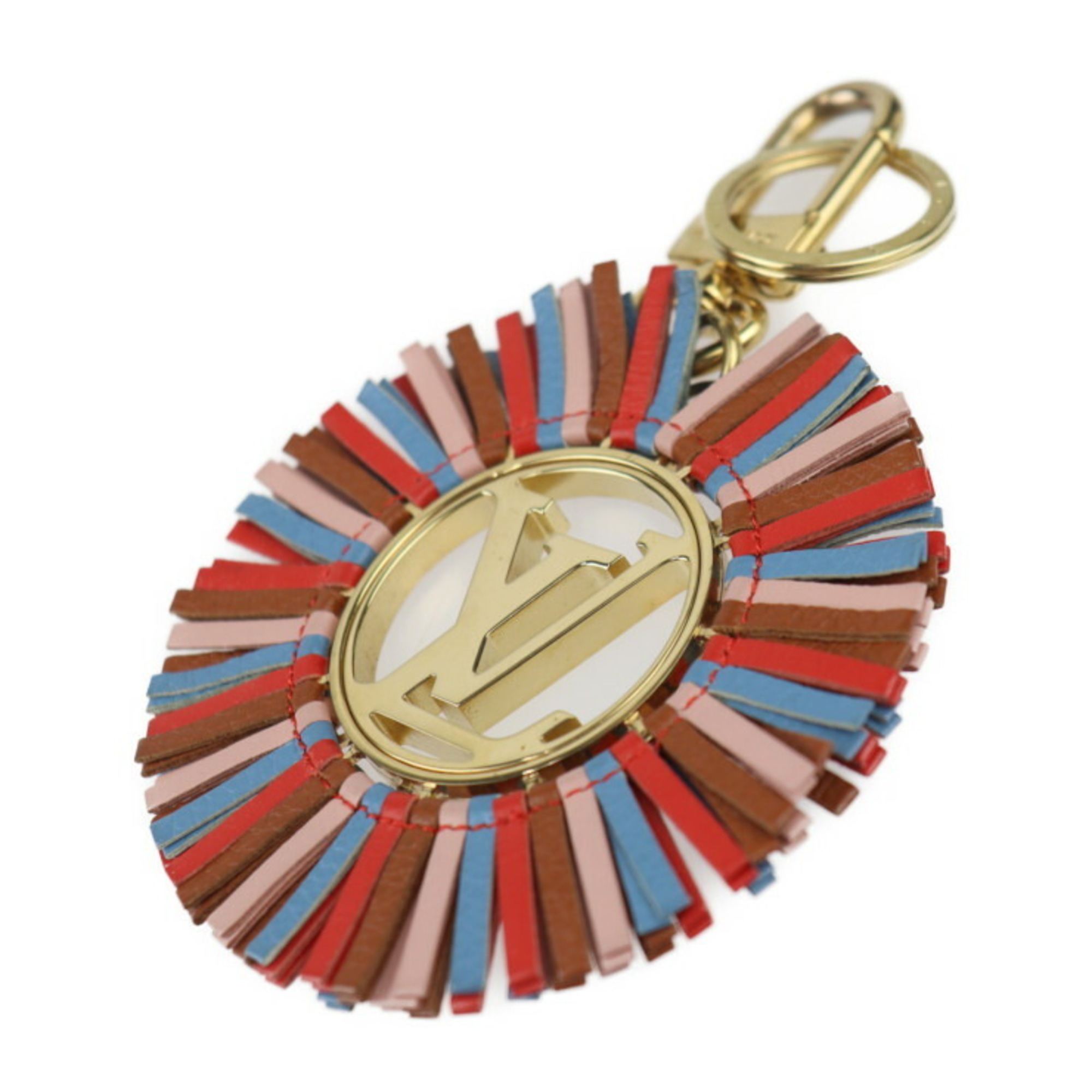 LOUIS VUITTON Louis Vuitton Porte-Clés LV Keychain M68463 Leather Multicolor Bag Charm Keyring