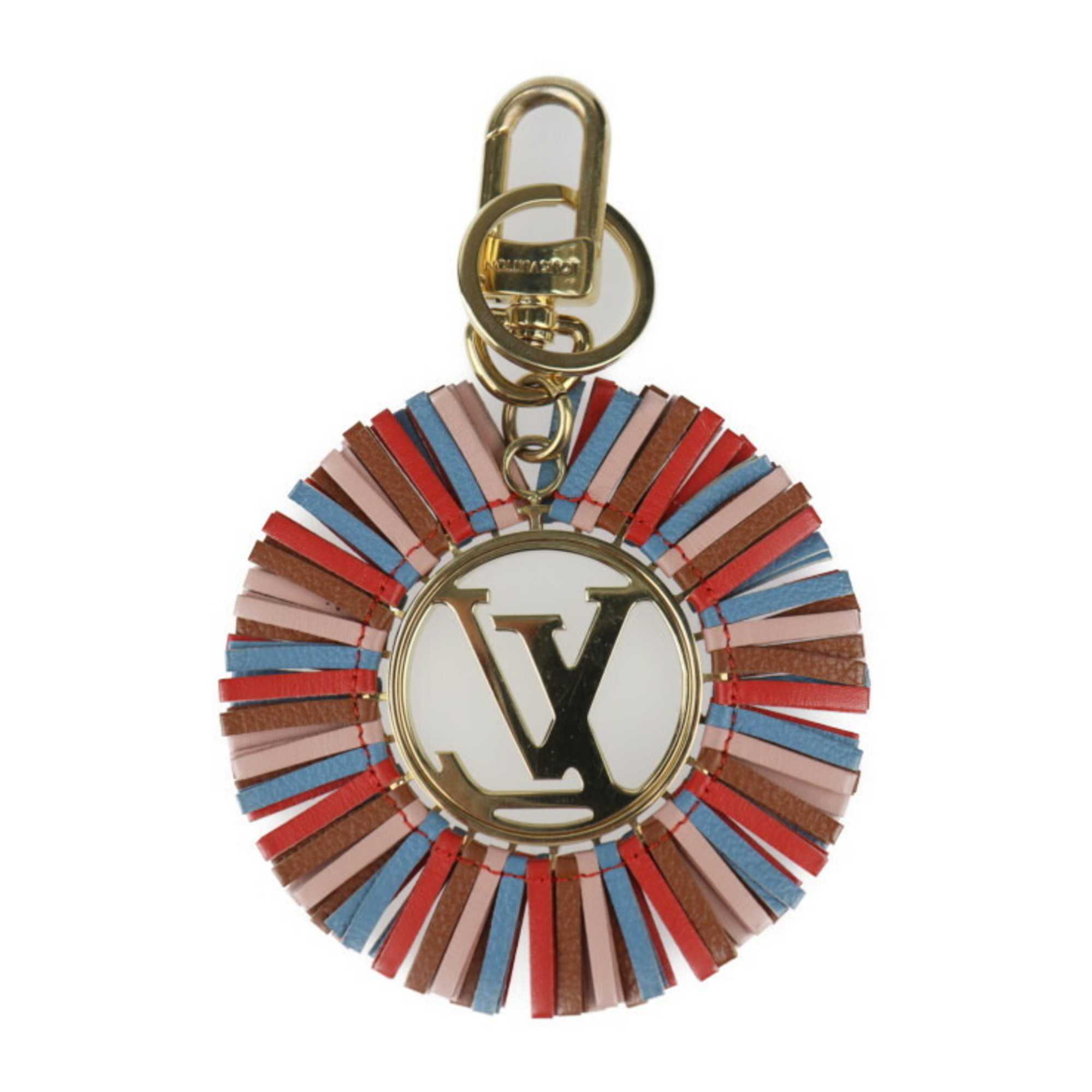 LOUIS VUITTON Louis Vuitton Porte-Clés LV Keychain M68463 Leather Multicolor Bag Charm Keyring