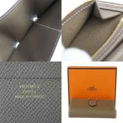 HERMES Hermes Bearn Combination Tri-fold Wallet - Epsom Leather Etoupe (Etoupe) W Stamp