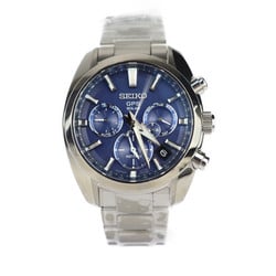 SEIKO ASTRON Dual Time 5X Series Watch SBXC019 5X53-0AJ0 Stainless Steel Silver Blue Dial Solar Radio GPS