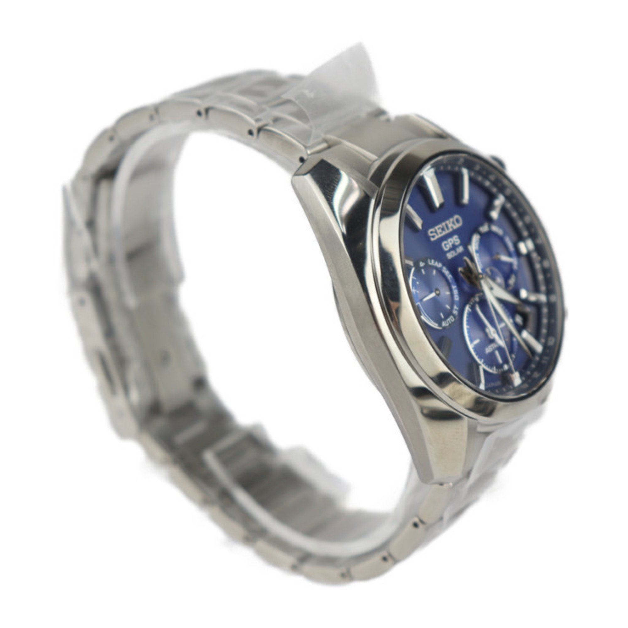 SEIKO ASTRON Dual Time 5X Series Watch SBXC019 5X53-0AJ0 Stainless Steel Silver Blue Dial Solar Radio GPS