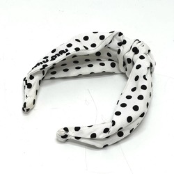 Miu Miu MIU 5IH032 Hair Polka Dots Hairband Headband Nylon Women's White