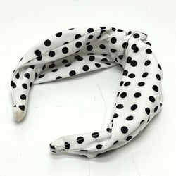 Miu Miu MIU 5IH032 Hair Polka Dots Hairband Headband Nylon Women's White