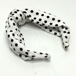 Miu Miu MIU 5IH032 Hair Polka Dots Hairband Headband Nylon Women's White