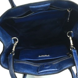 MIU Miu Shoulder Bag Metal Fittings Handbag Leather Women's Blue