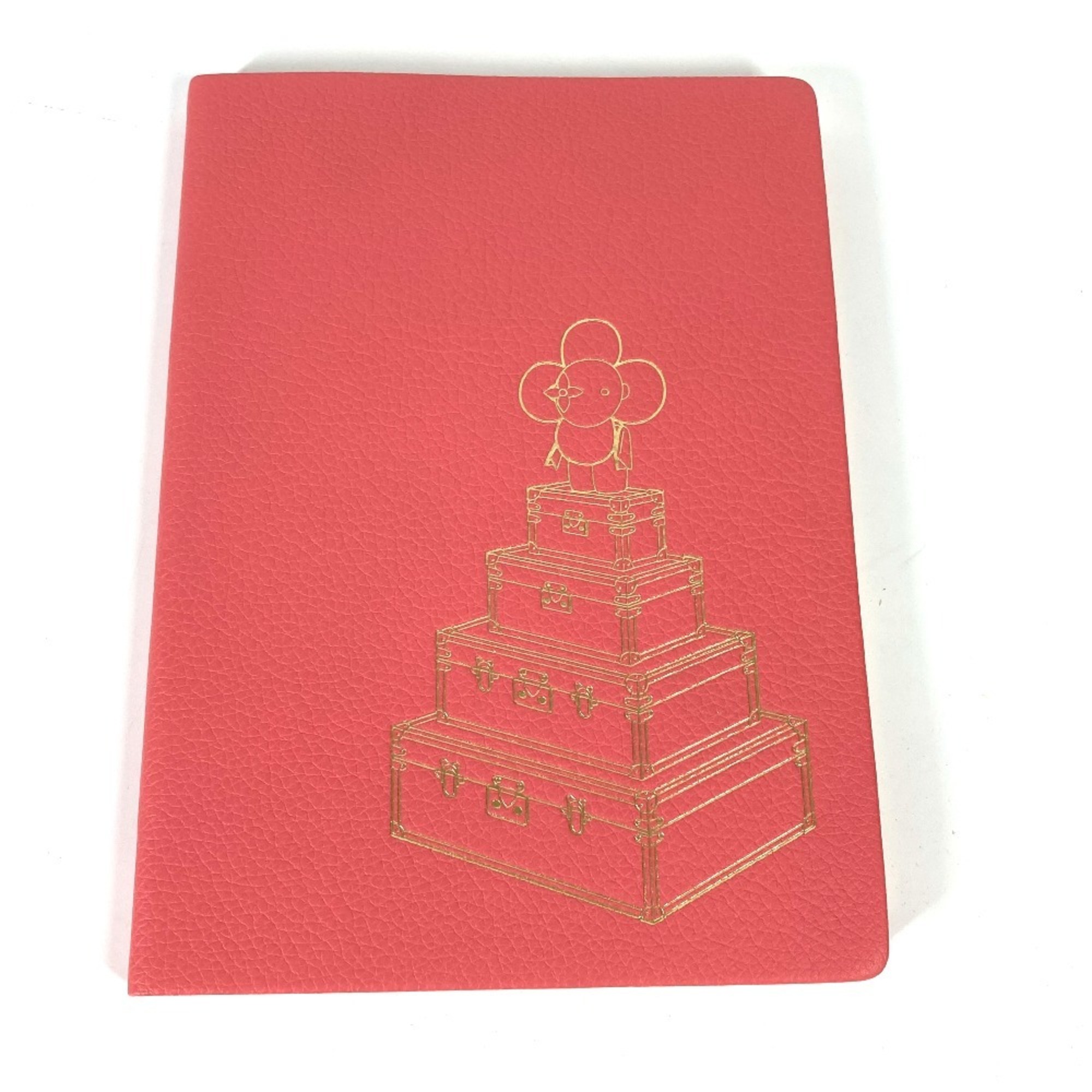 LOUIS VUITTON R98587 Cahier Clemence Vivienne Stationery Notebook Memo Pad Leather Women's Pink