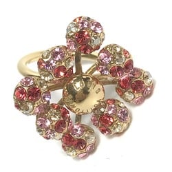 LOUIS VUITTON Louis Vuitton Rhinestone Ring Metal Women's Pink