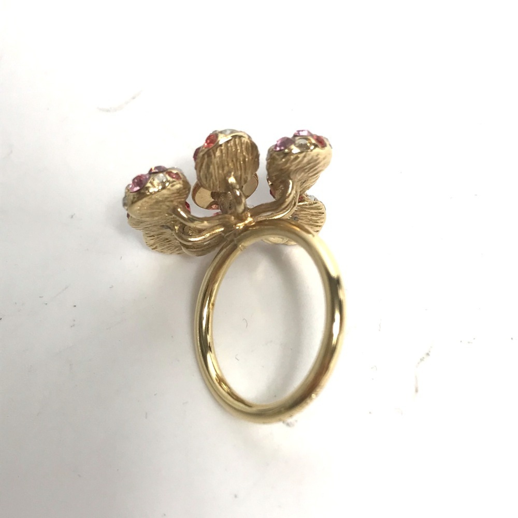 LOUIS VUITTON Louis Vuitton Rhinestone Ring Metal Women's Pink