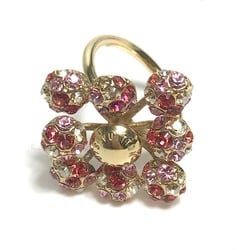 LOUIS VUITTON Louis Vuitton Rhinestone Ring Metal Women's Pink