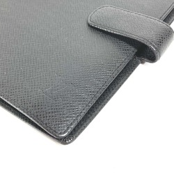 LOUIS VUITTON R20222 Taiga Agenda MM Stationery Notebook Cover Leather Men's Ardoise Black