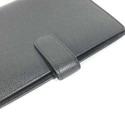 LOUIS VUITTON R20222 Taiga Agenda MM Stationery Notebook Cover Leather Men's Ardoise Black