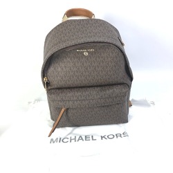 Michael Kors 30T0G04B6B Monogram SLATER Backpack Leather Men's Women's Brown