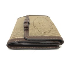 PRADA 1MH523 Ribbon Tri-fold Wallet Jacquard Women's Brown