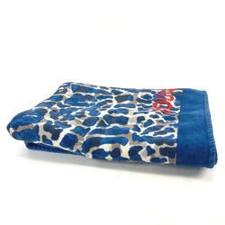 LOUIS VUITTON Louis Vuitton Bath Towel, Lap Blanket, Leopard Print, Leopard, Beach Cotton, Women's, Blue