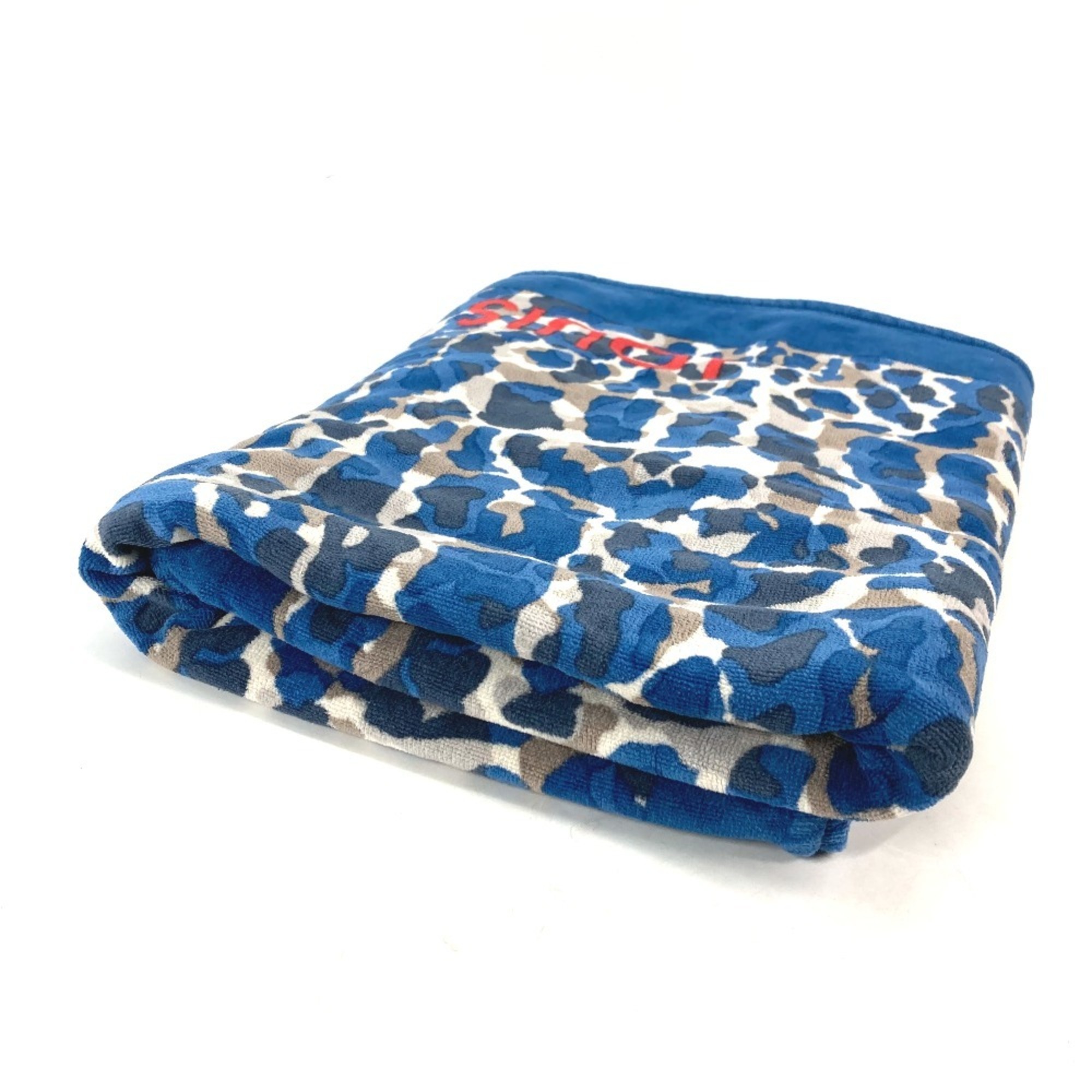 LOUIS VUITTON Louis Vuitton Bath Towel, Lap Blanket, Leopard Print, Leopard, Beach Cotton, Women's, Blue