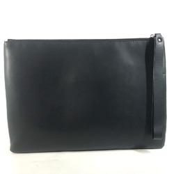 VALENTINO VLTN Pouch Clutch Bag Leather Men's Black