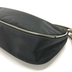 PRADA Prada Triangle Pouch Nylon Enamel Women's Black Khaki