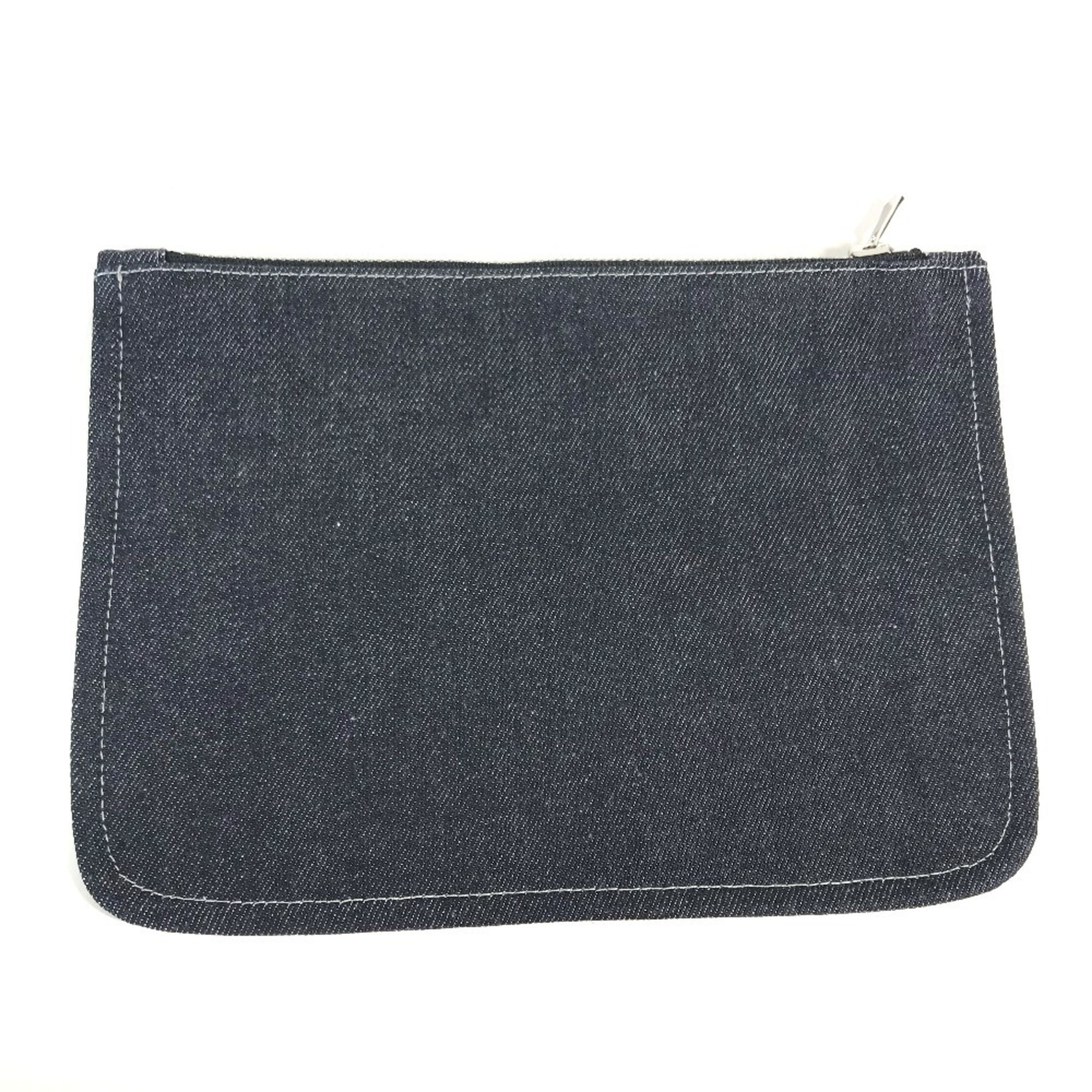 TIFFANY&Co. Tiffany 2024 Tokyo Denim Wonder Woncer Pouch Clutch Bag Canvas Women's Navy