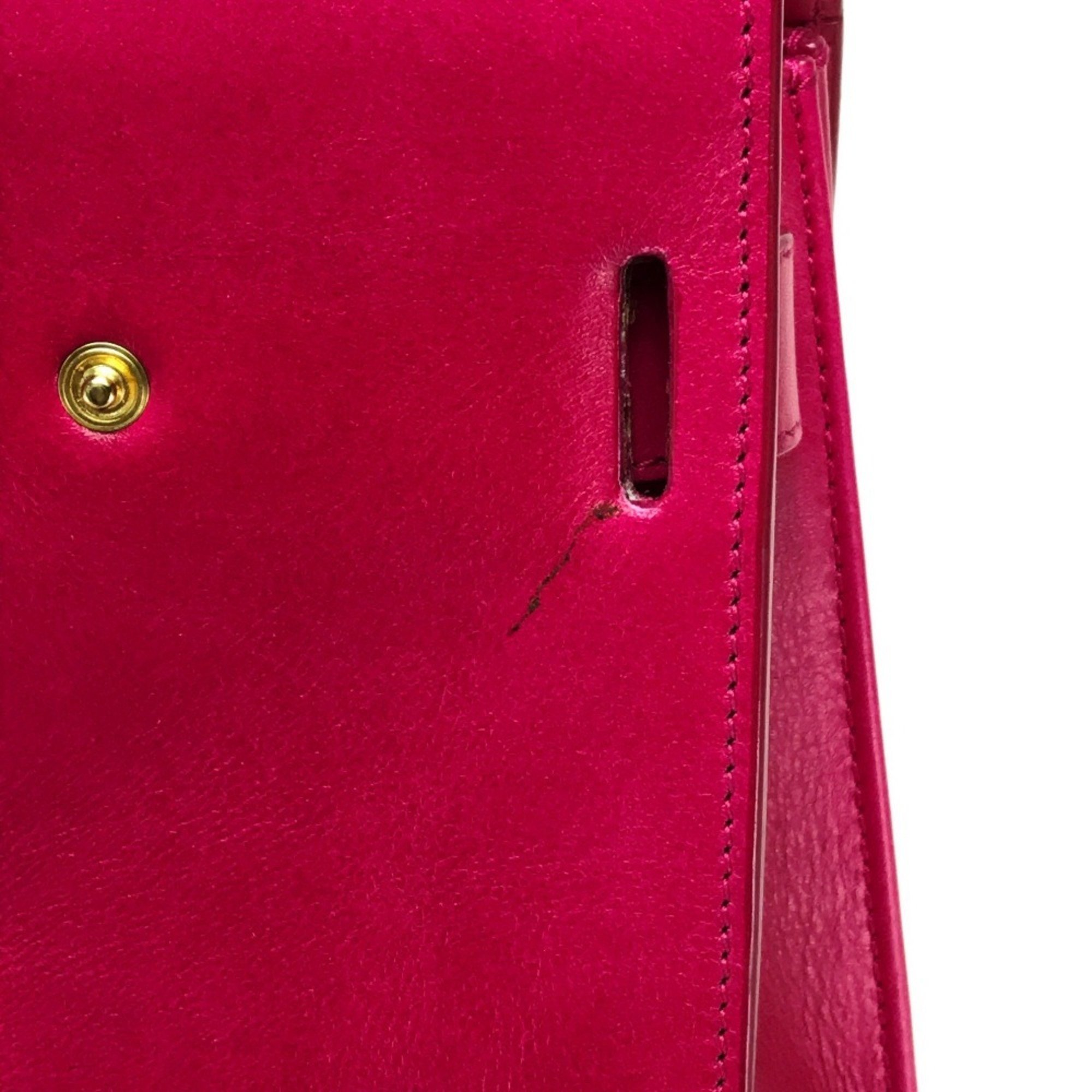 SAINT LAURENT Saint Laurent Paris 324823 Small Classic Sac de Jour Handbag Shoulder Bag Leather Women's Pink Fuchsia