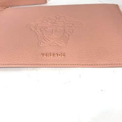 VERSACE Medusa Pouch with Strap Clutch Bag Leather Women's Pink